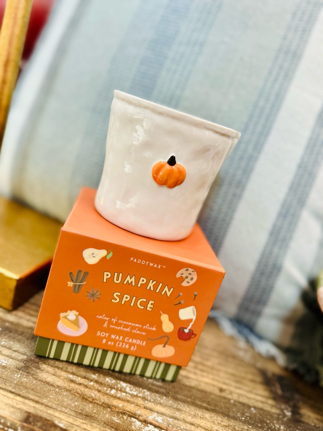 Bistro White Ceramic Pumpkin-Pumpkin Spice