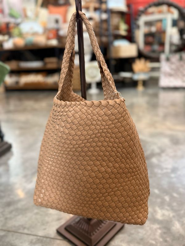 VG Woven Hobo Bag-Tan