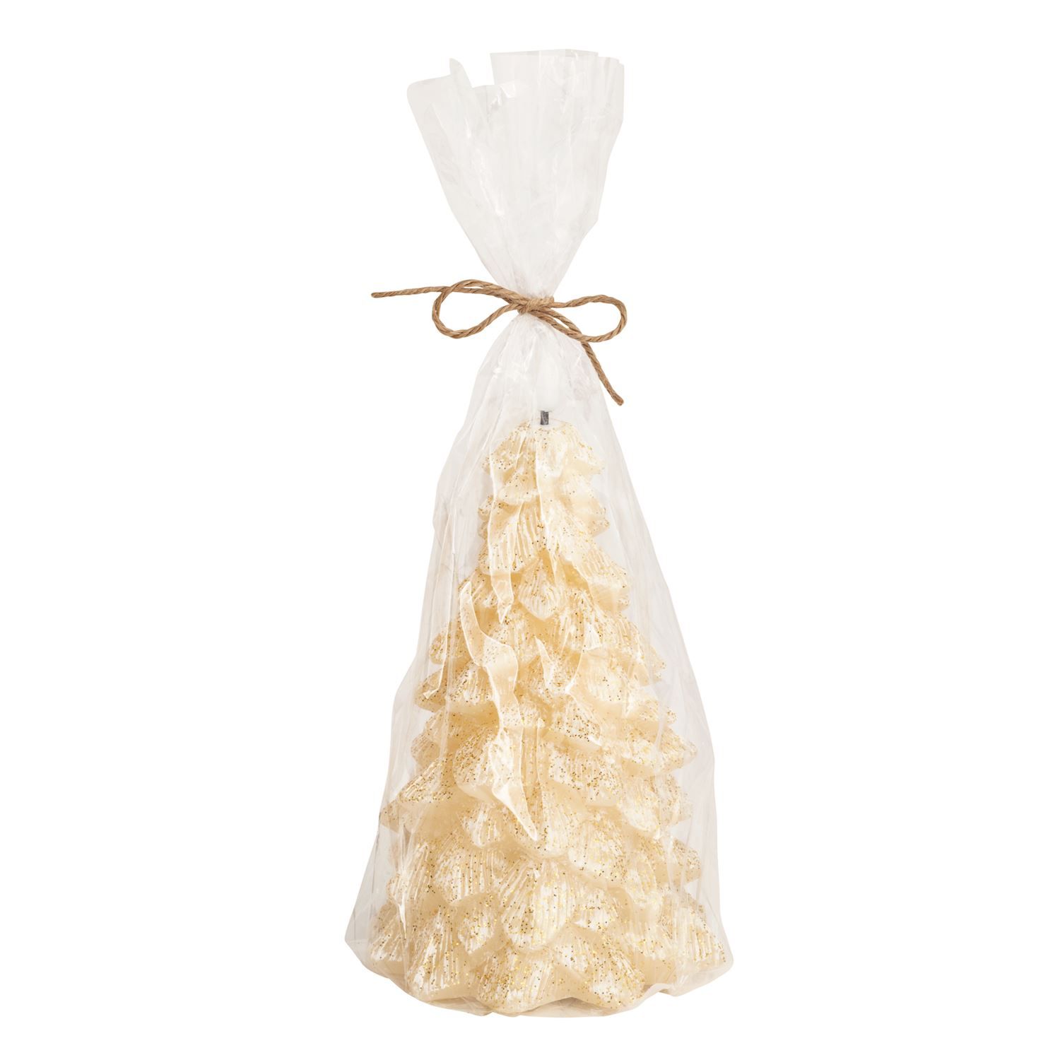 Tree Flamelss Candle-Lg. Cream