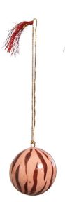 Paper Mache Ball Ornament 4-XS9586S