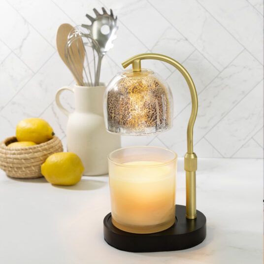 Candle Warmer Lamp Mercury Glass