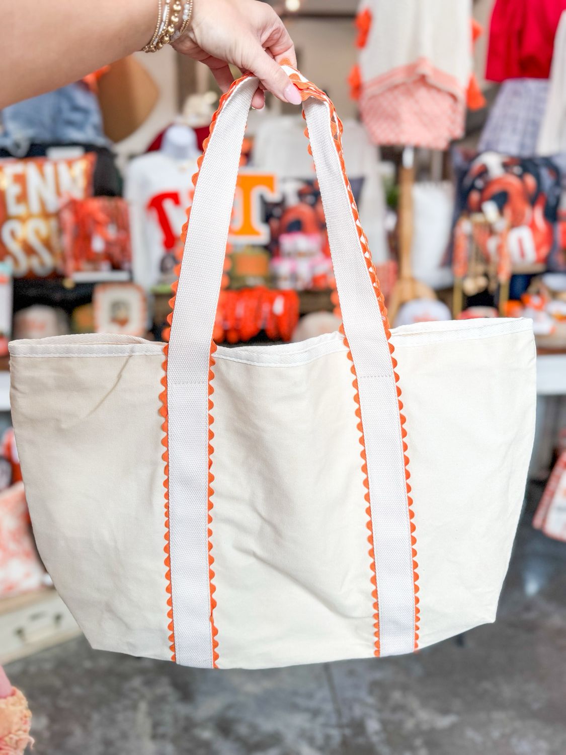 Tote-ally Ready Rick Rack Bag-Orange