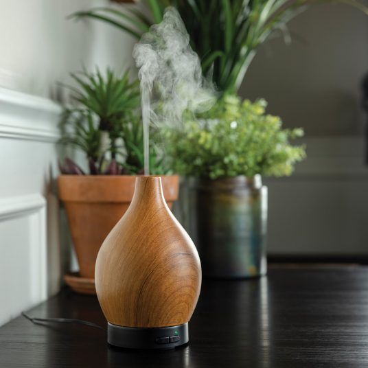Ulta Sonic Essential Oil Diffuser Woodgrain Vase