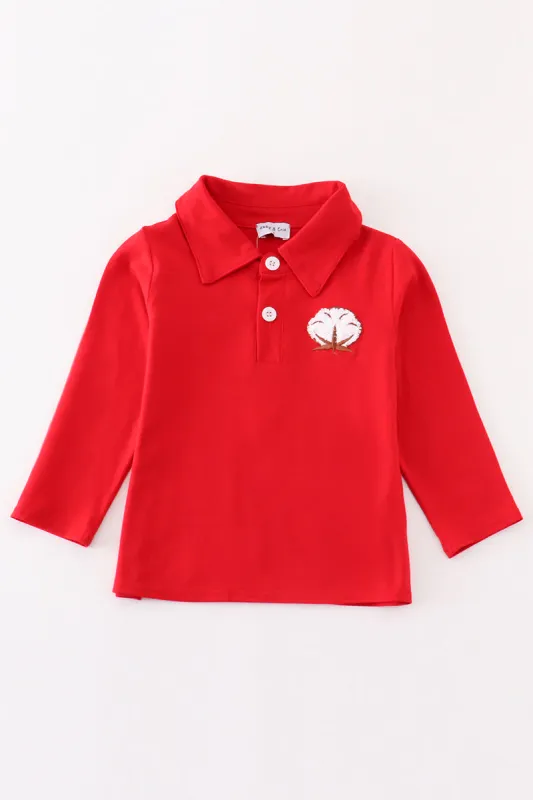 CS Maroon Cotton French Knot Shirt