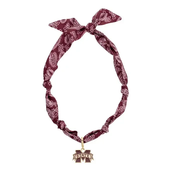 RD Mississippi State Bandana Scarf Necklace