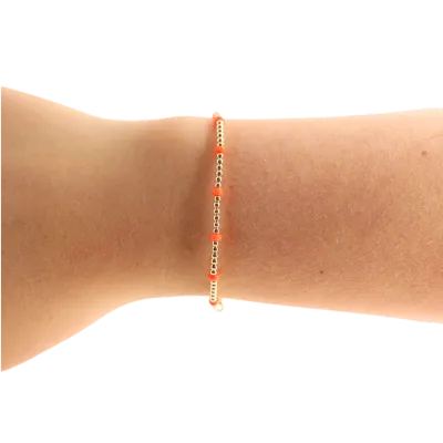 VG EXT Gold Orange Dainty Poppi Bracelet