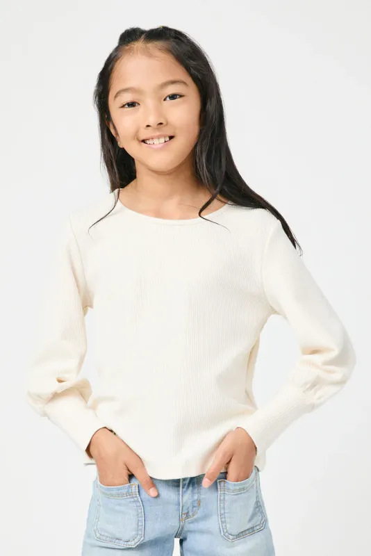 Textured Ivory Knit Top