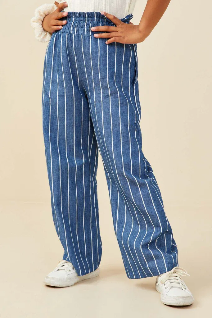 Pinstripe Wide Leg Pants