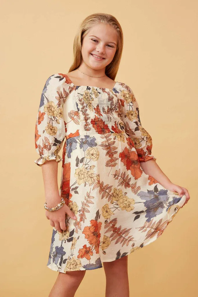 Floral Smocked Dress