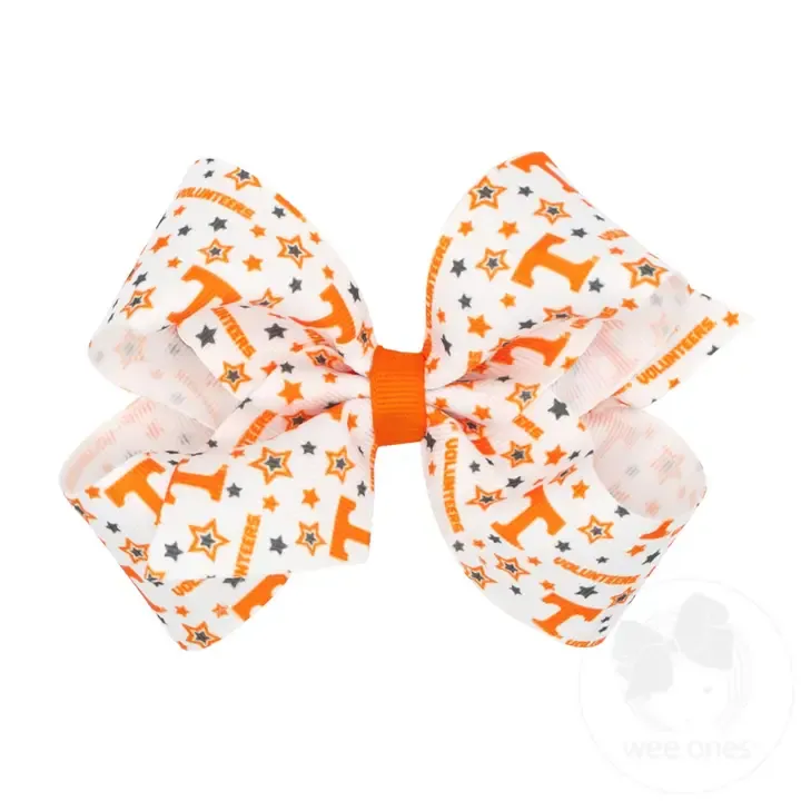 TN Med Logo Grosgrain Hair Bow