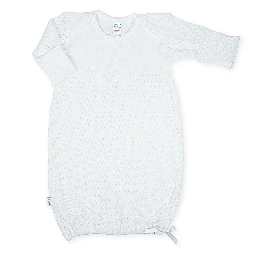 CH Overlap Shoulder Gown-White