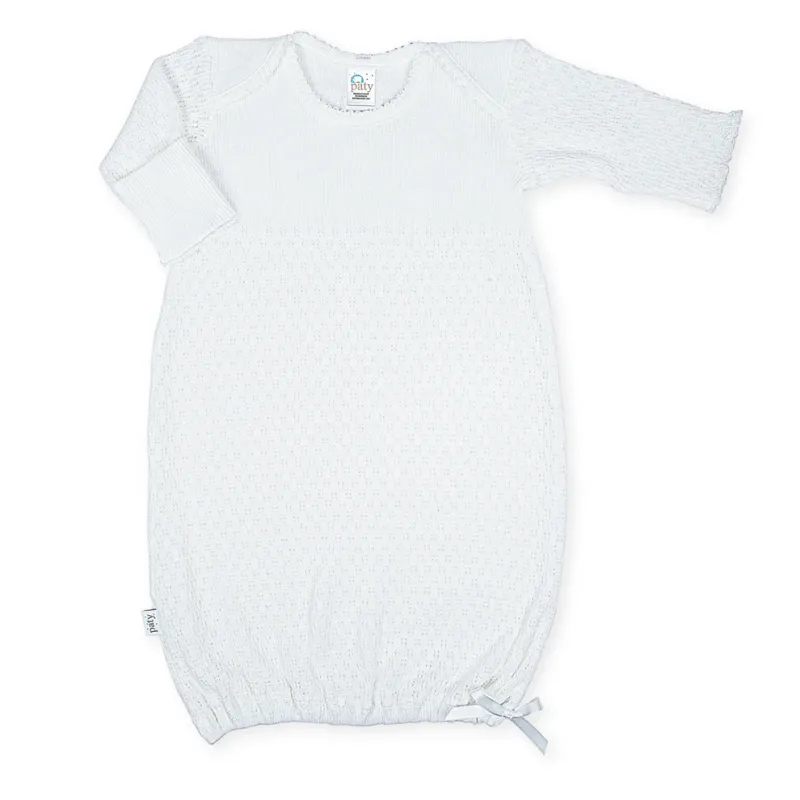 CH Overlap Shoulder Gown-White