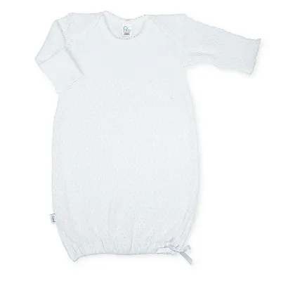 CH Overlap Shoulder Gown-White
