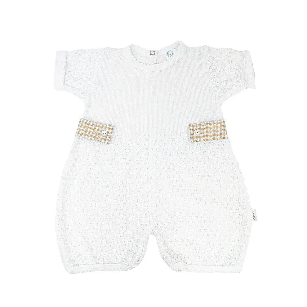 CH White Bubble-Khaki Gingham