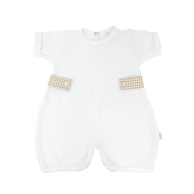 CH White Bubble-Khaki Gingham