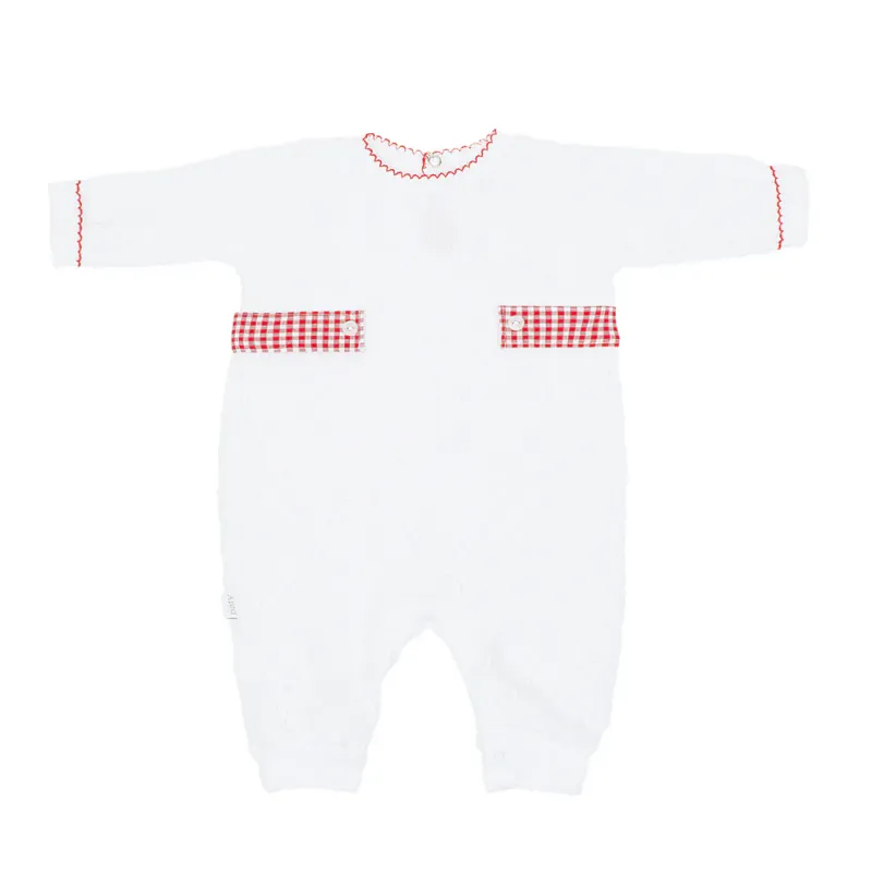 CH LS Romper-Red Gingham