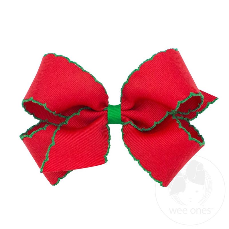 CH Green/Red Moonstitch Bow