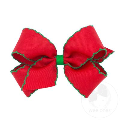 CH Green/Red Moonstitch Bow