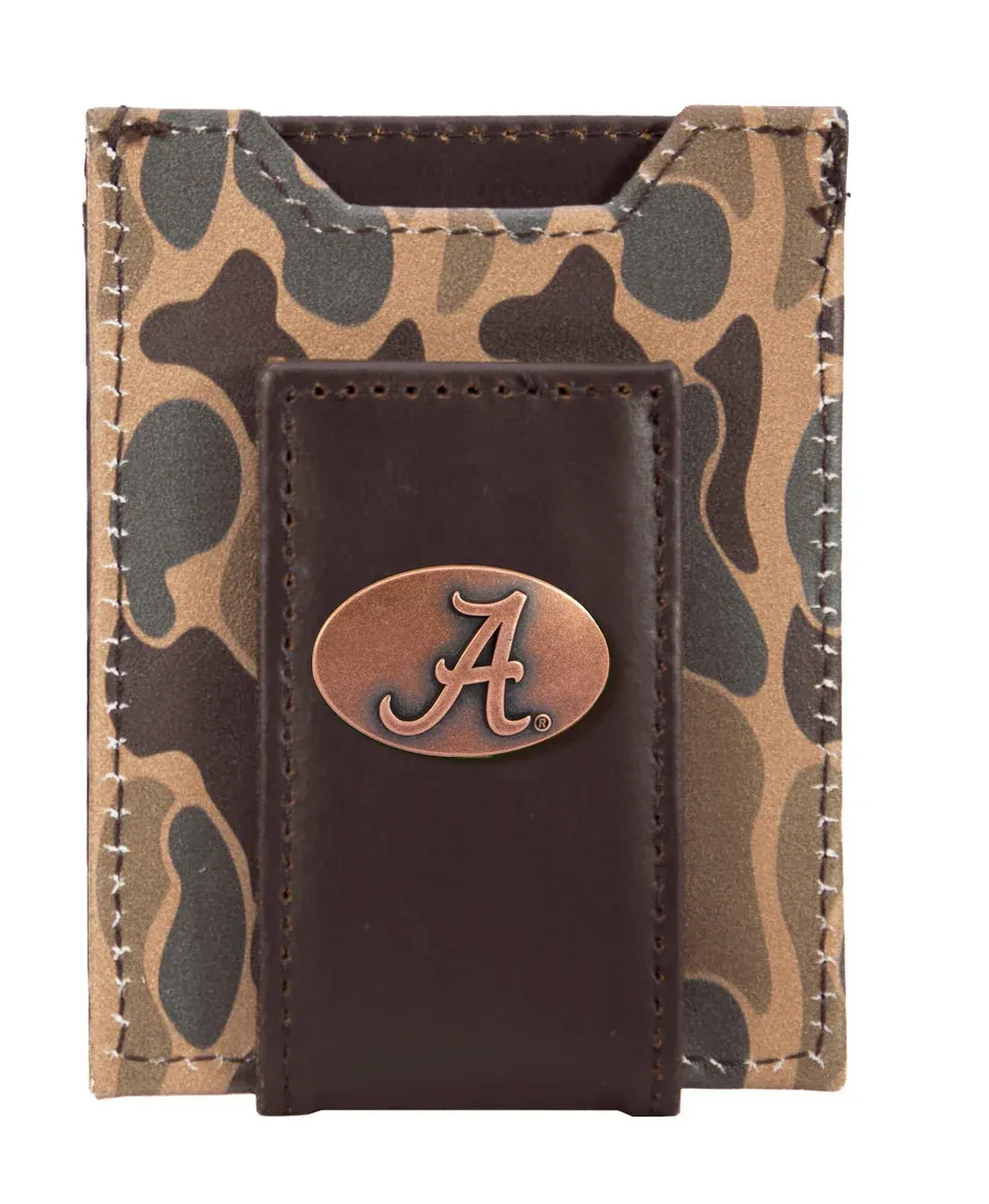 Old School Brown Camo Front Pocket Wallet-AL