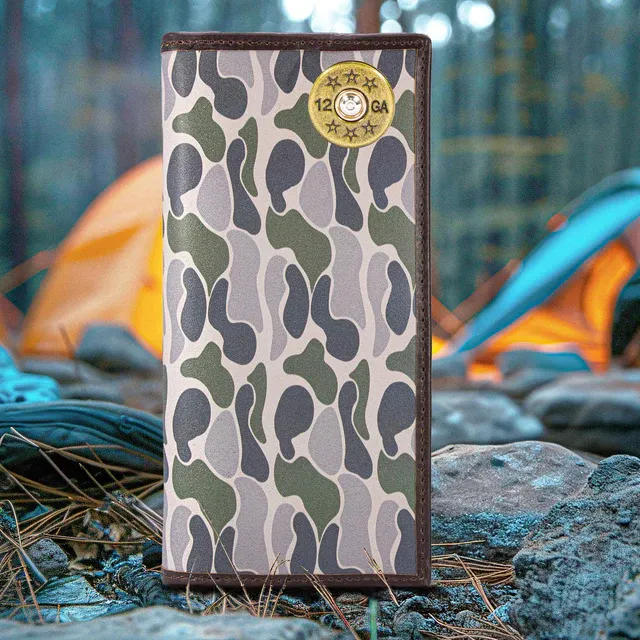 Old School Green Camo Long Wallet-Shell