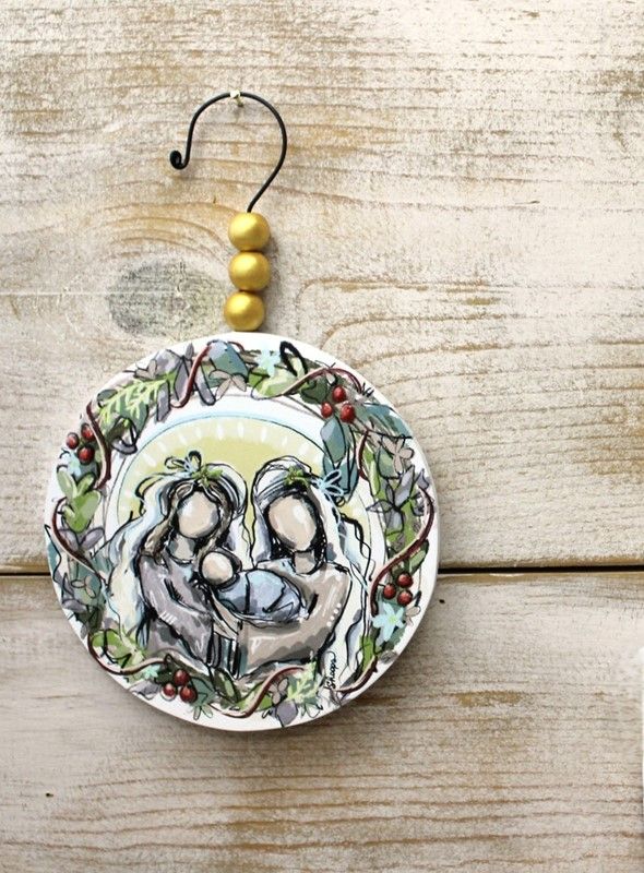 6&quot; Ornament Holy Family Bead Hanger