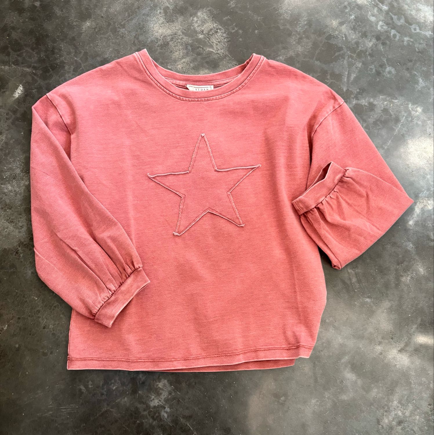 Tonal Star Washed Top