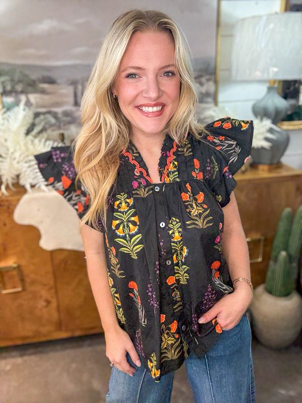 Taylony Flutter Sleeve Top