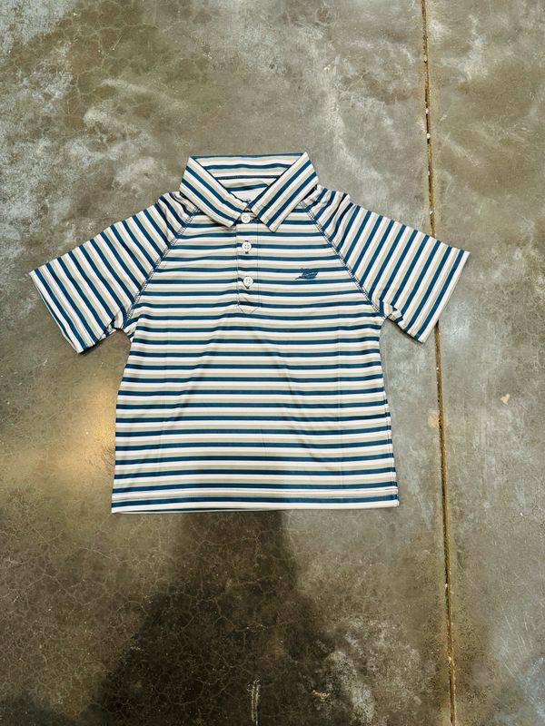 Boys Navy/Gog/Green Polo