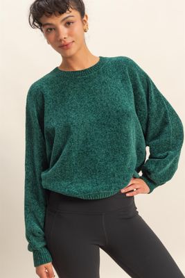 CH Skyline Chenille Top-Dark Green