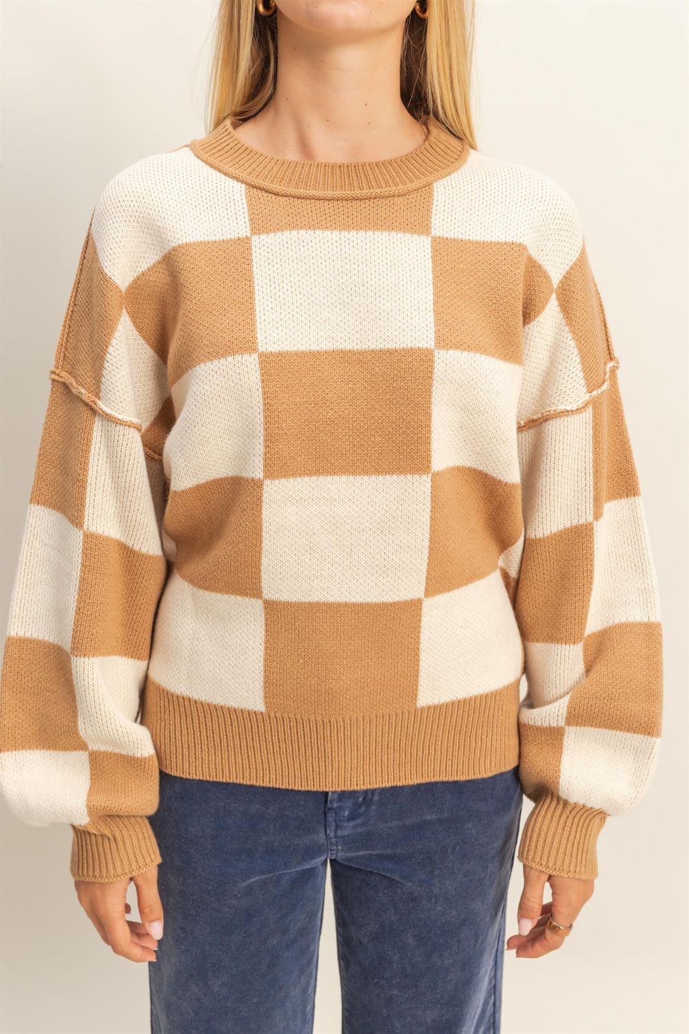 CH Checkmate Knit Top