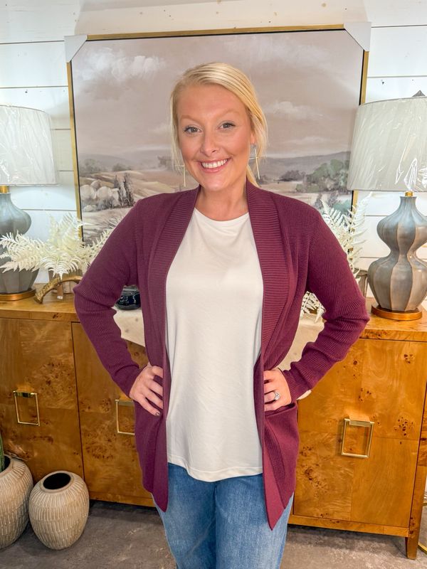 Grape Escape Cardi