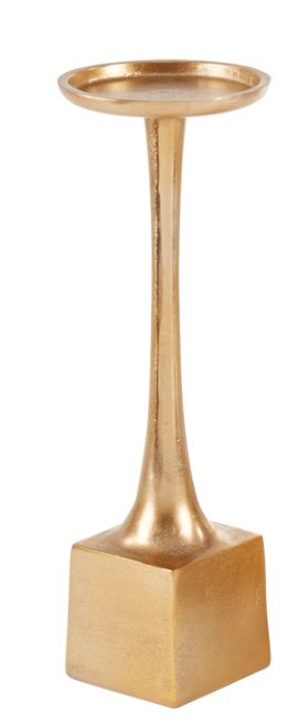 VG 14&quot; Gold Aluminum Block Base Pillar Holder