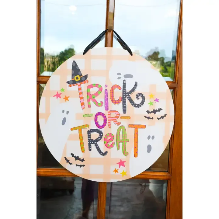 Trick or Treat Ghosts Doorhanger