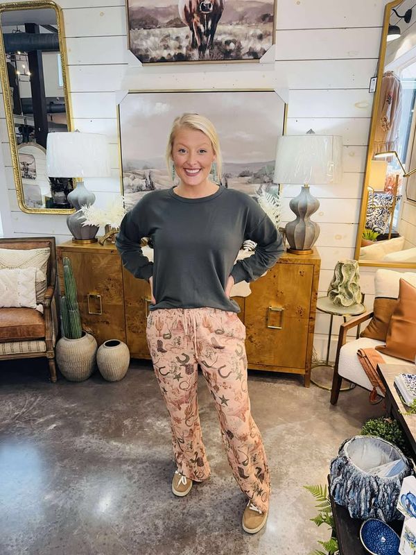 Brown Multi Wide Pants