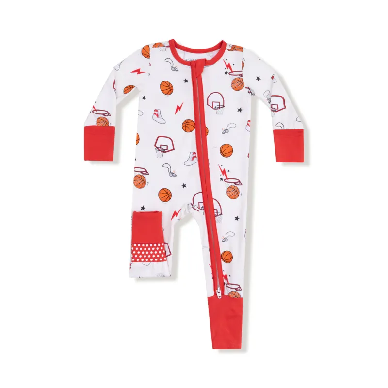CH Basketball 2 Way Zip Romper