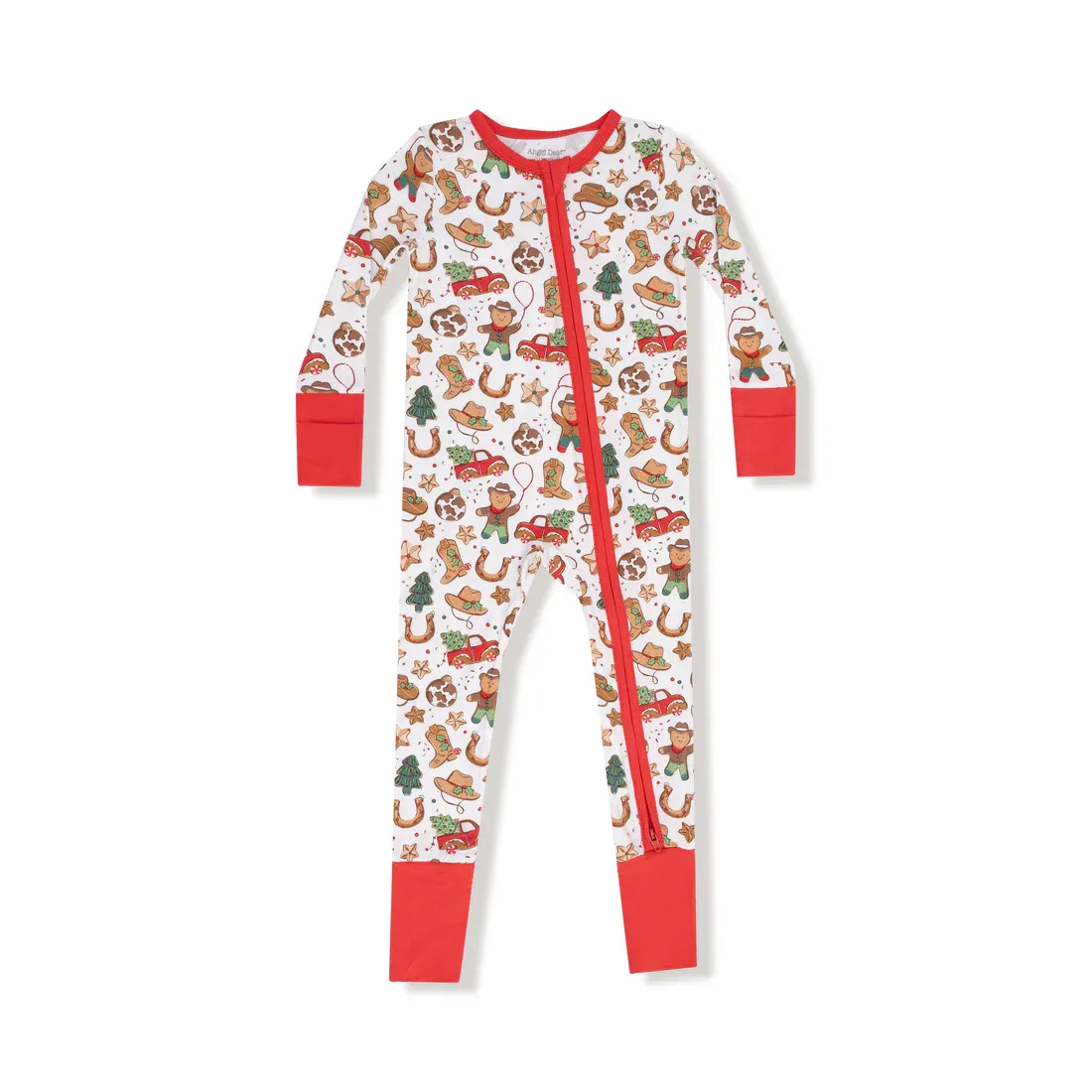 CH Cowboy Christmas Zipper Romper