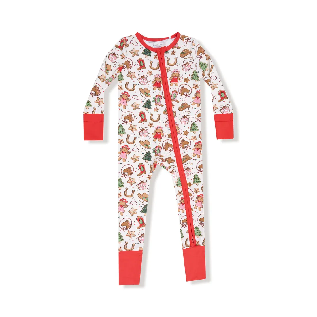 CH Cowgirl Christmas Zipper Romper