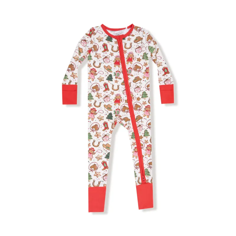CH Cowgirl Christmas Zipper Romper