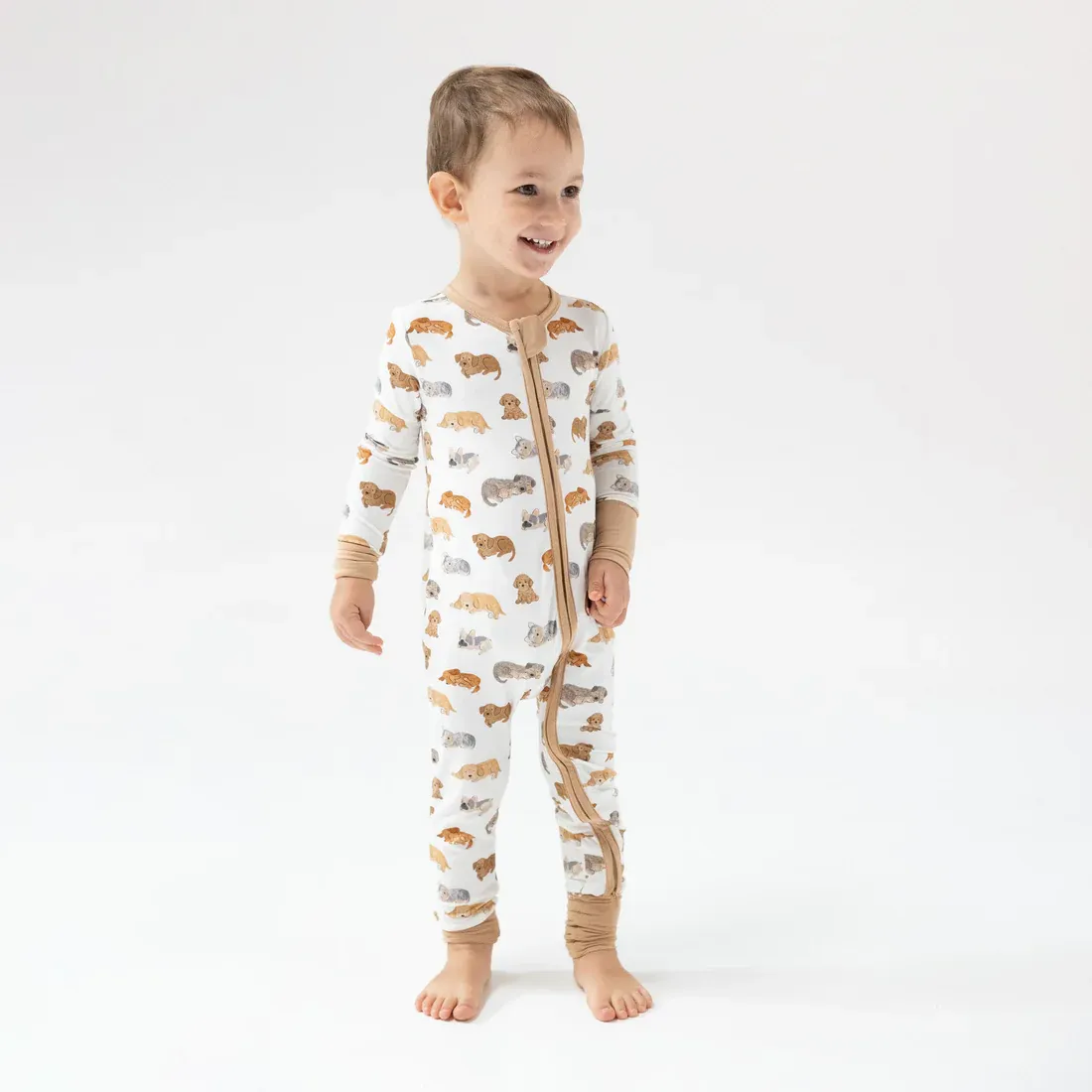 CH Napping Puppies Zipper Romper