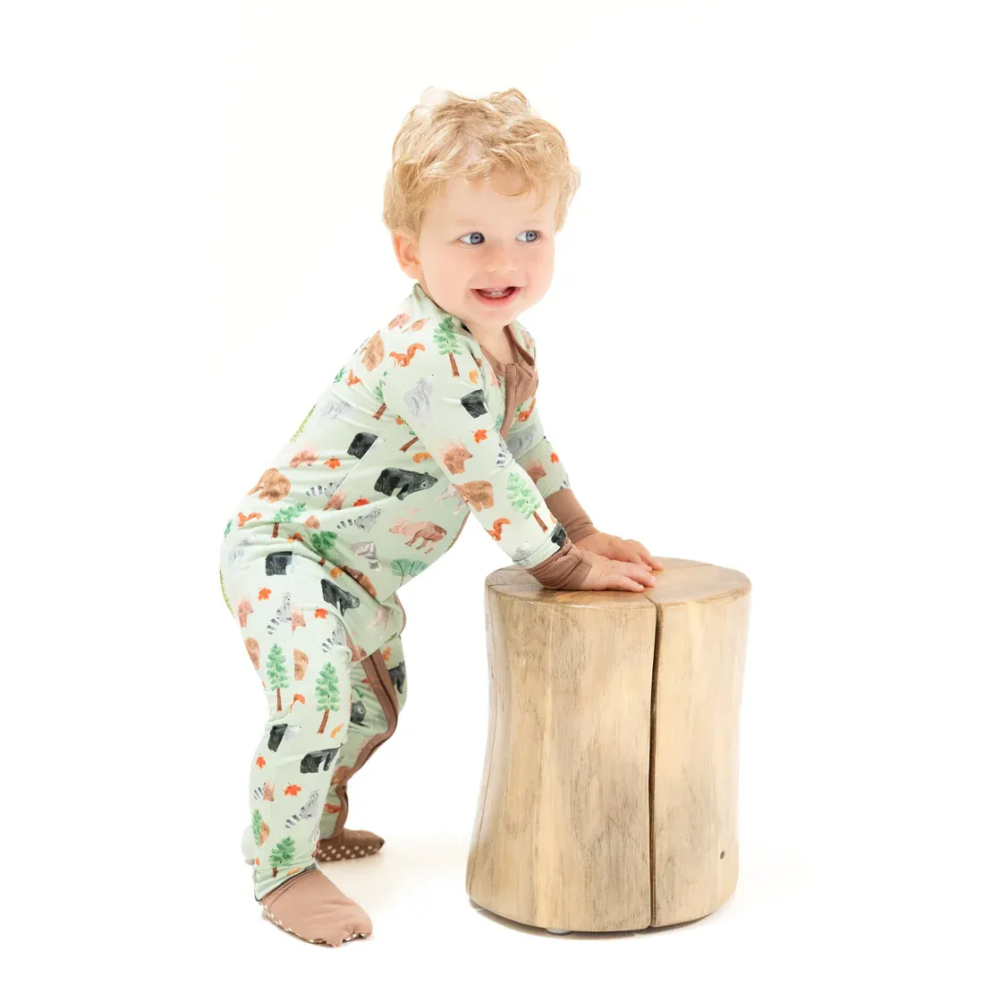 CH Woodland Animals 2 Way Zipper Romper