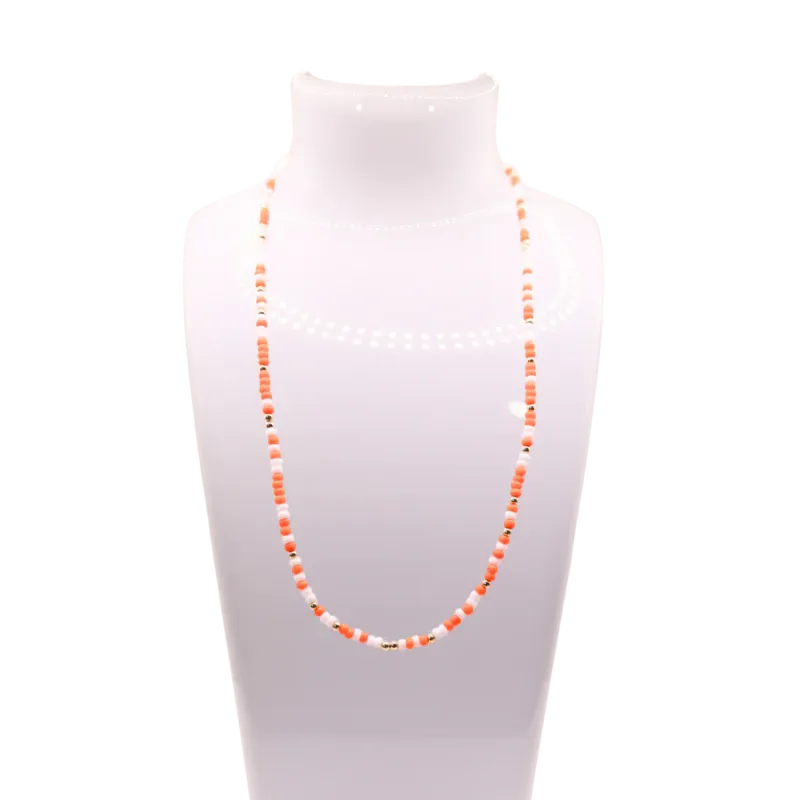VG Orange/White Sprinkle 18&quot; Necklace