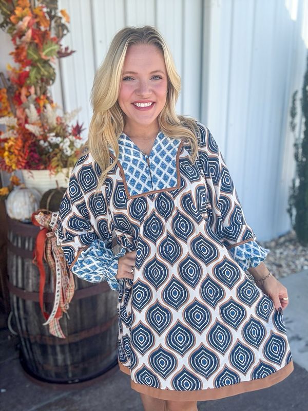 CH Blue Tapestry Dress