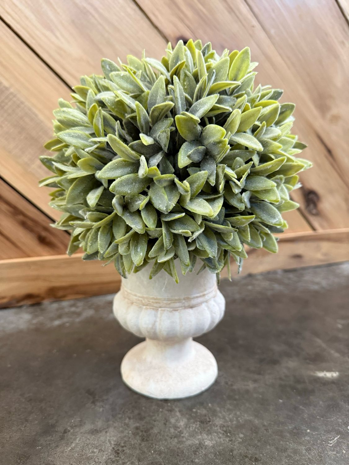 VG Flocked Sage Ball in Urn 11&quot;