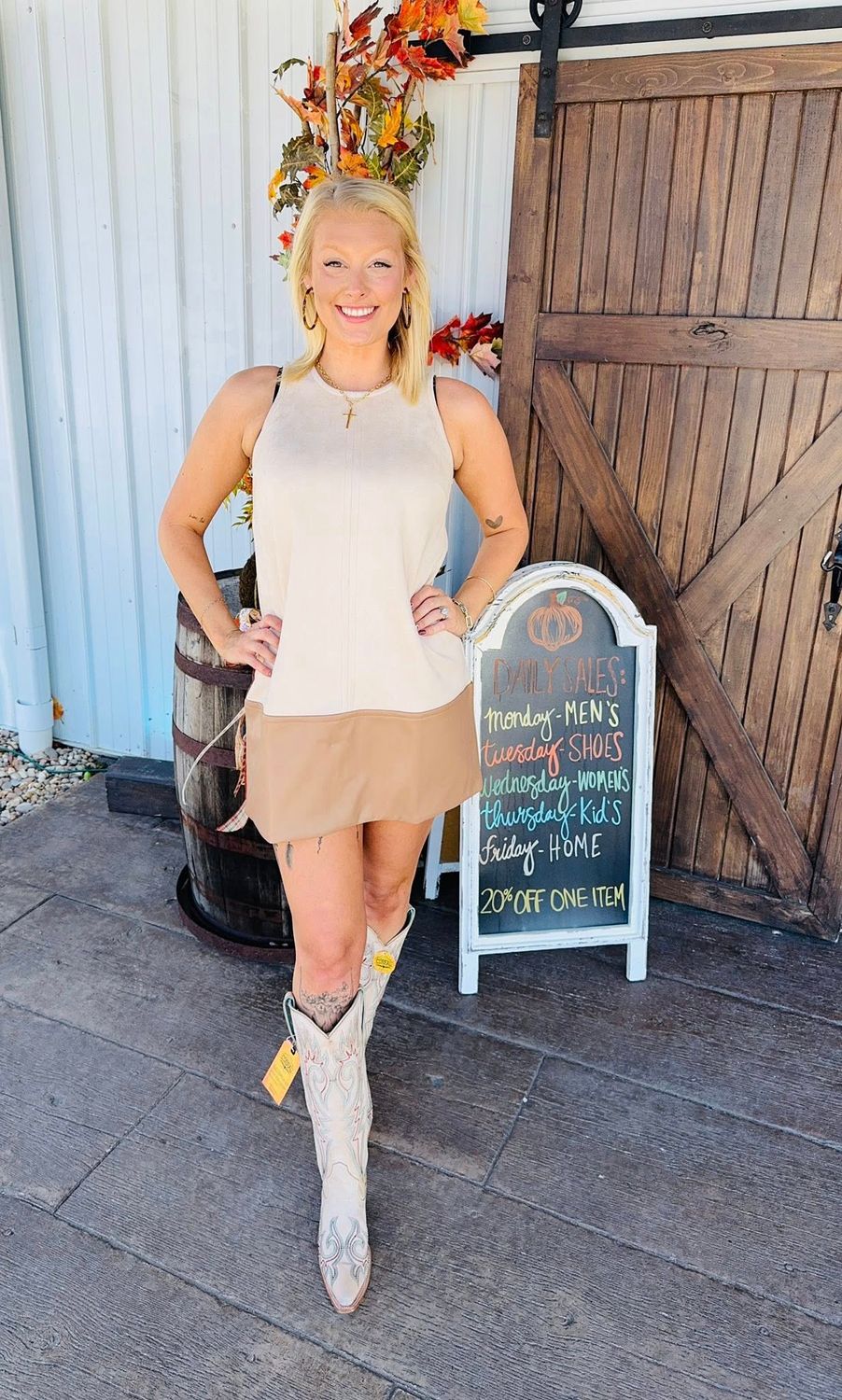 Sandstone Shift Dress