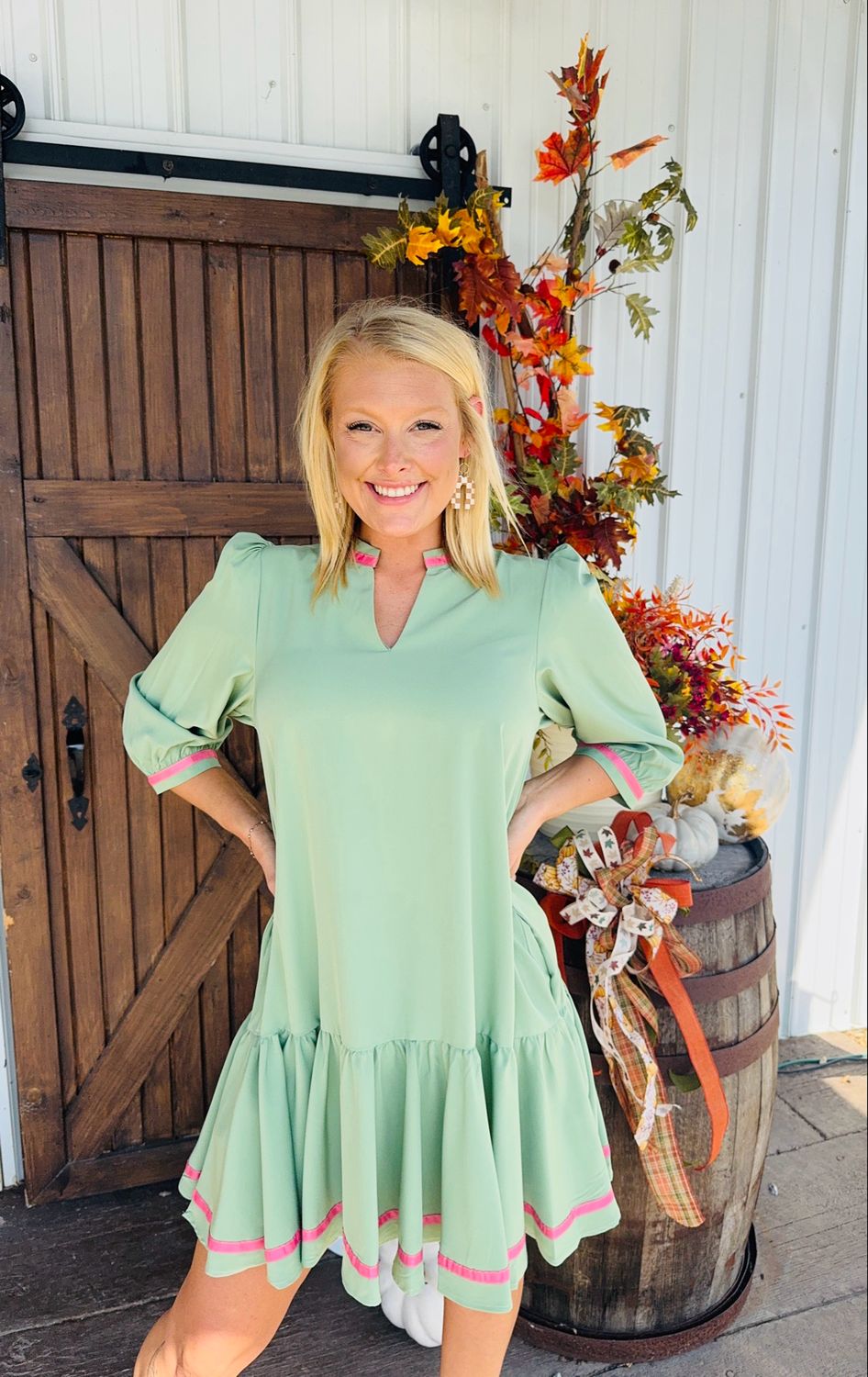 Naomi Basil Dress