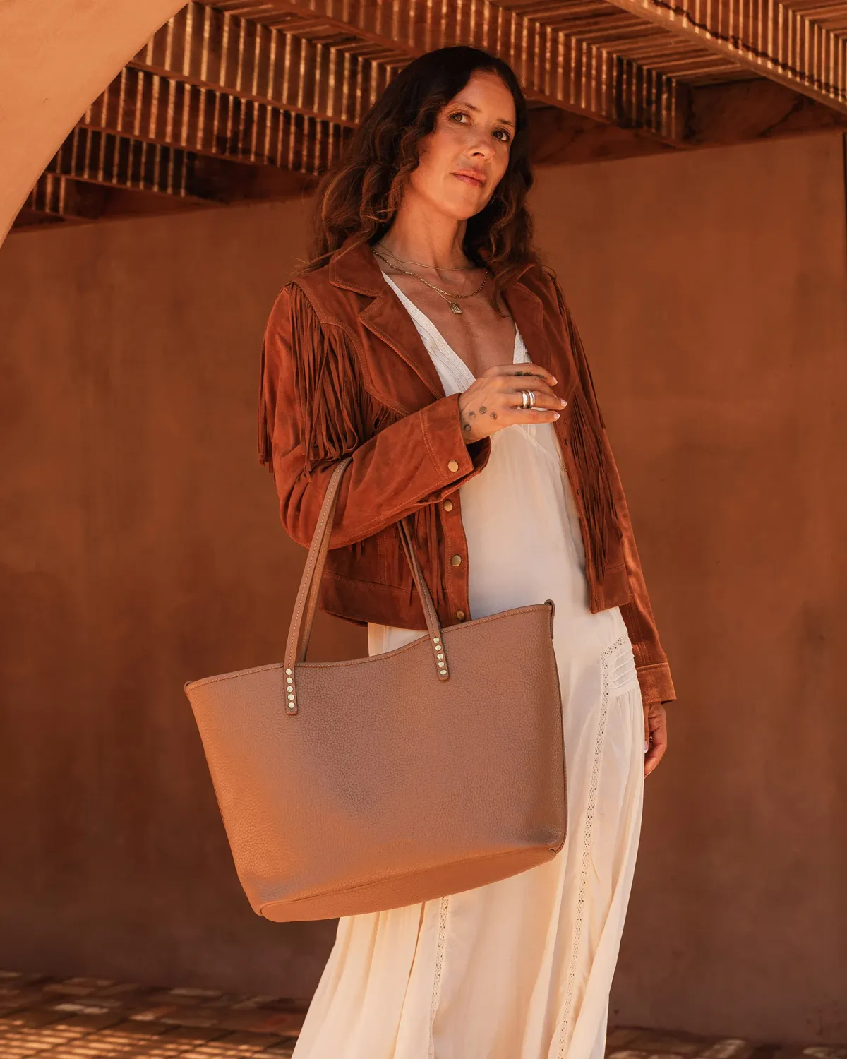 Jackson Tote Bag-Caramel