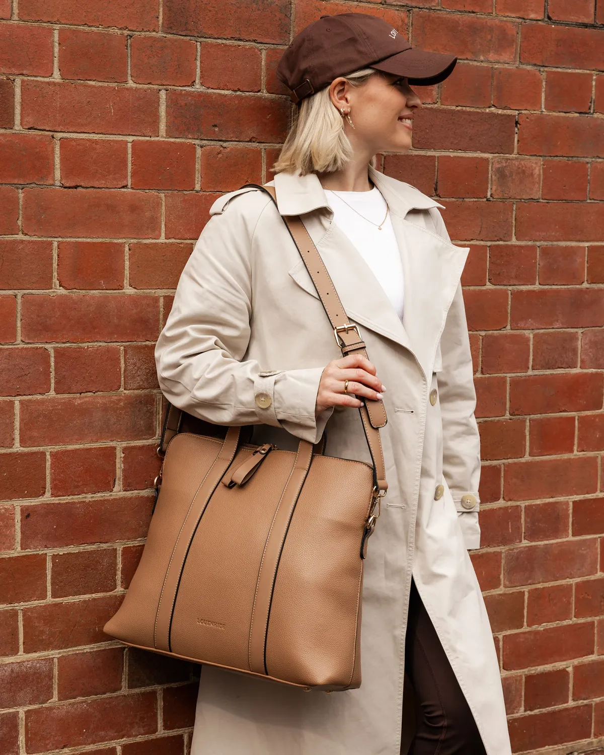 Rhodes Laptop Bag-Latte