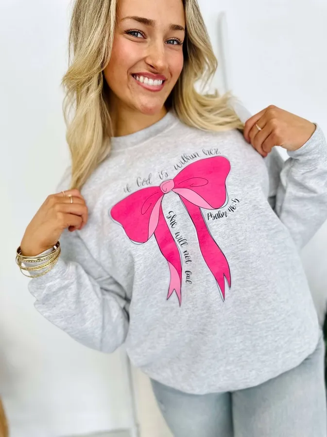 God Is Within Her Bow Sweatshirt