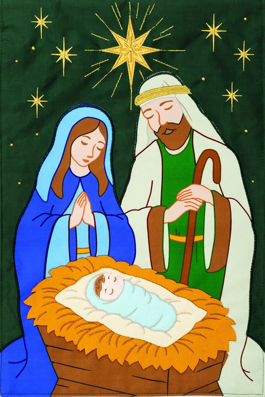 Nativity Garden Flag