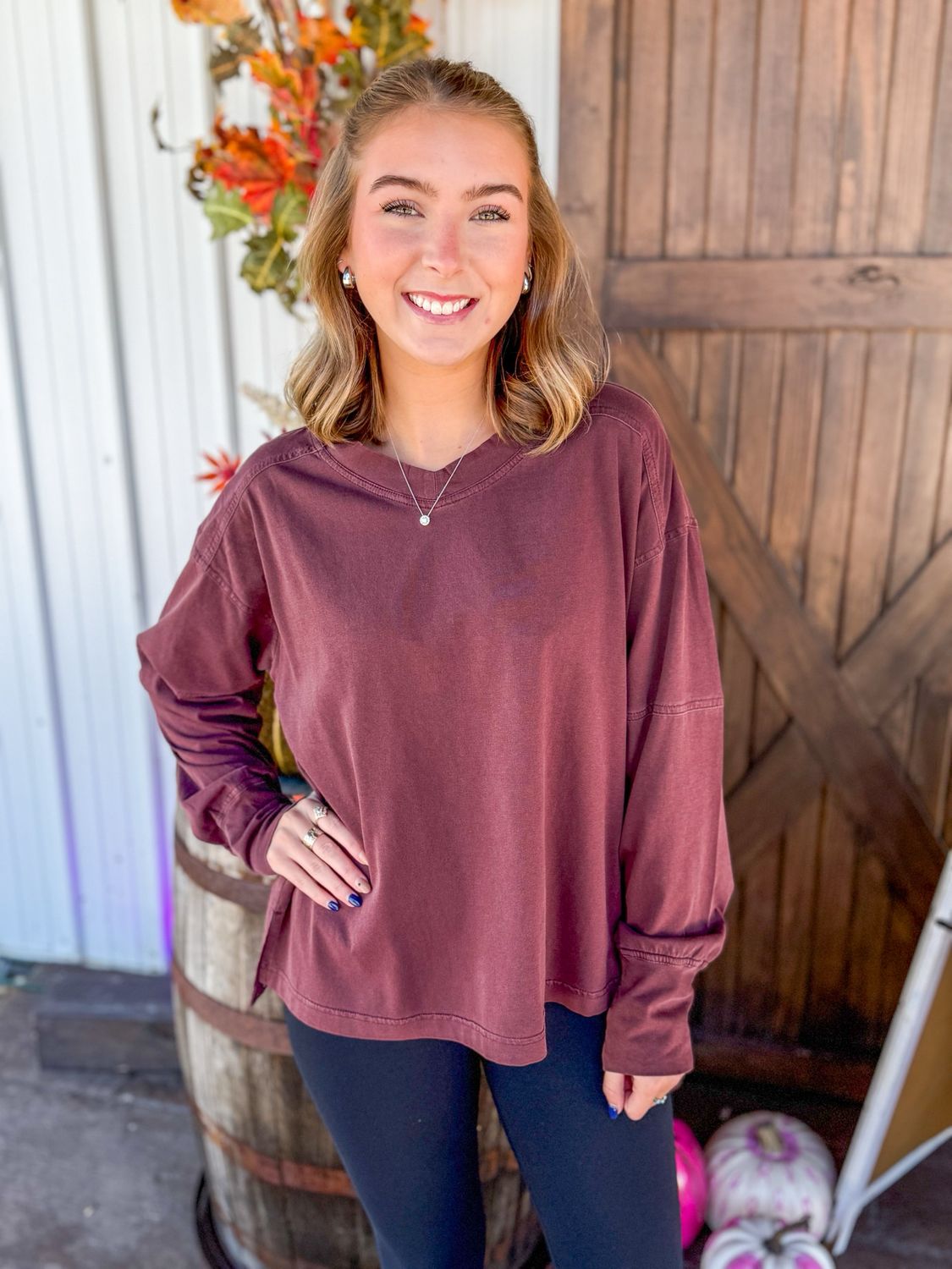 CH Long Lane Top-Dark Cherry